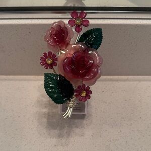 Bath & Body Works Pink and Green Floral Wall Decor